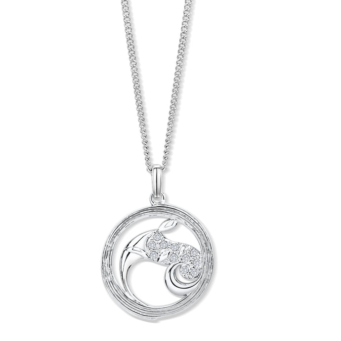 Irish crystal pendant featuring Celtic Horse