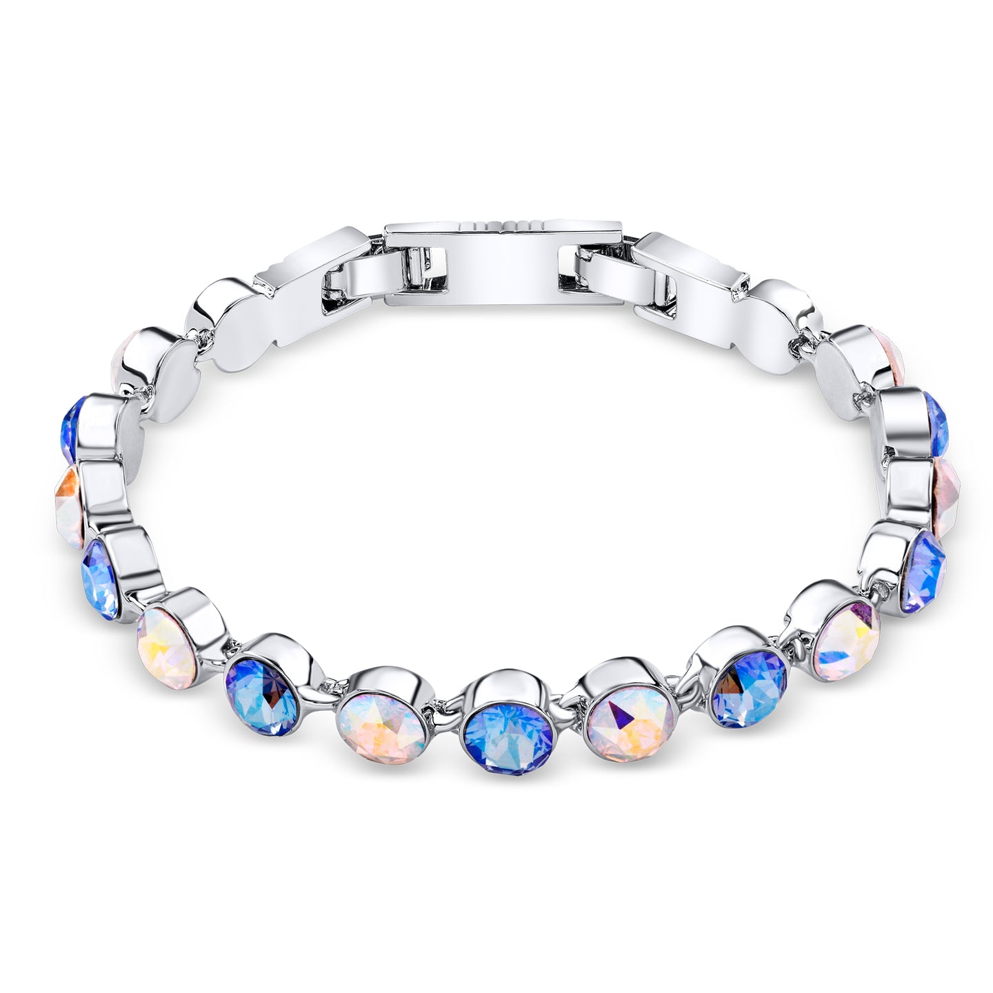 Aurora Borealis Crystal Tennis Bracelet