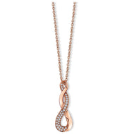 Celtic Twist Crystal Pendant Rose Gold