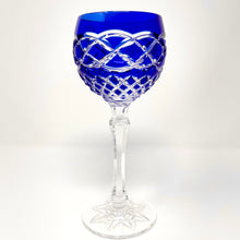 Load image into Gallery viewer, Blue Old Celtic Wine Hock Glass