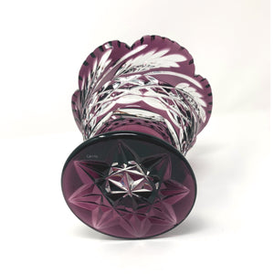 Amethyst Footed Centrepiece with Wheat Design