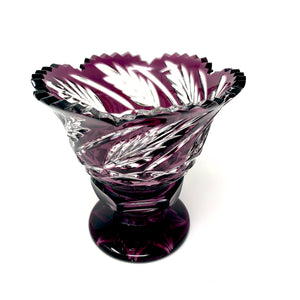 Amethyst Footed Centrepiece with Wheat Design