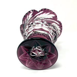 Amethyst Footed Centrepiece with Wheat Design