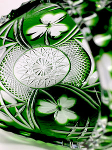 New Green Crystal Shamrock Basket