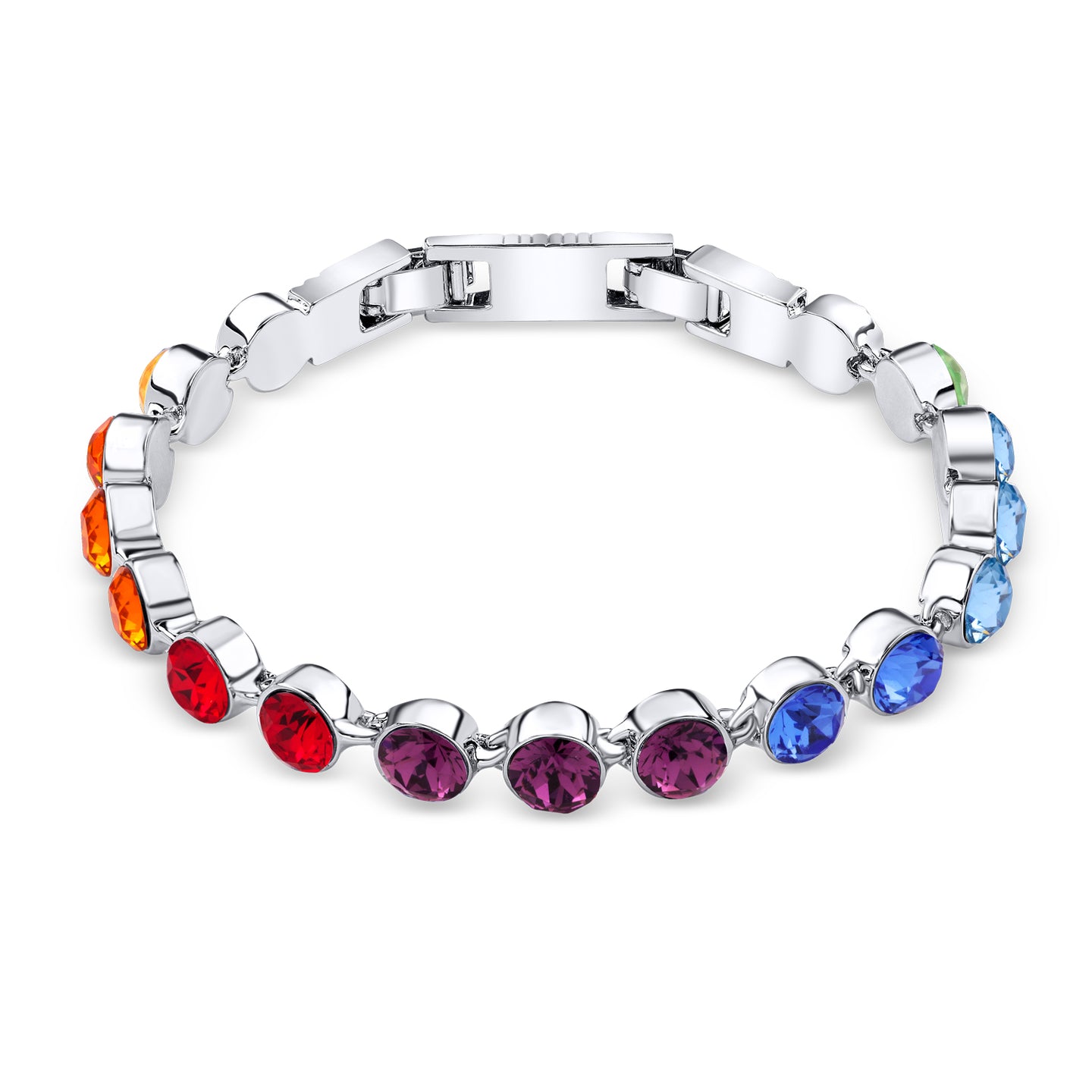 Rainbow Crystal Tennis Bracelet