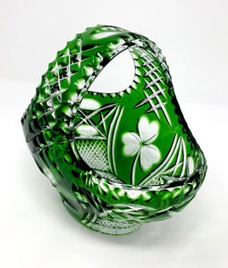 New Green Crystal Shamrock Basket