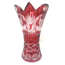 Load image into Gallery viewer, Red Claddagh Scalloped Vase