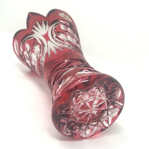 Red Claddagh Scalloped Vase