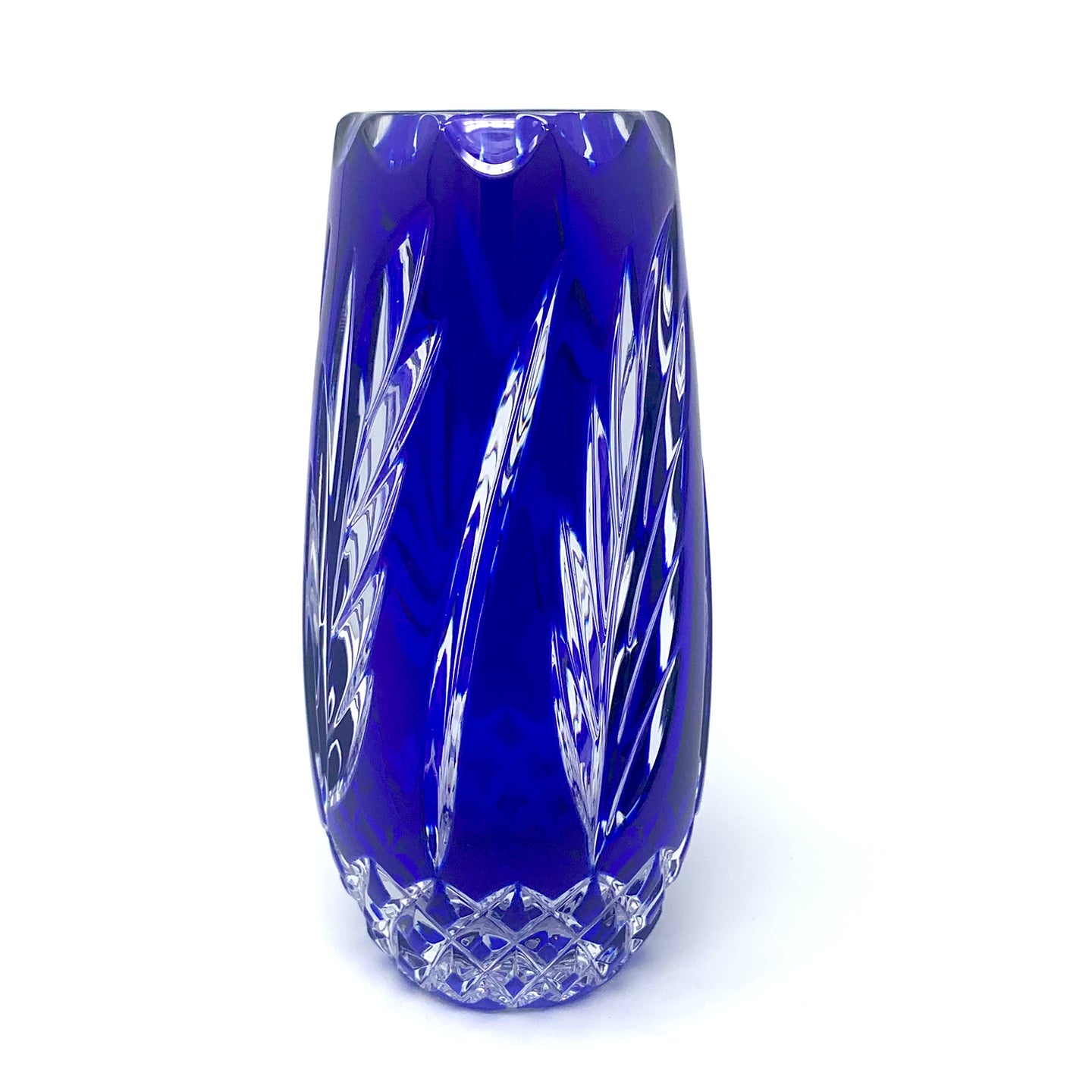Small Blue Wheat Vase